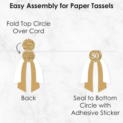 Big Dot Of Happiness We Still Do - 50th Wedding Anniversary - DIY Anniversary Party Pennant Garland Decoration - Triangle Banner - 30 Pieces 4 Big Dot Of Happiness We Still Do - 50th Wedding Anniversary - DIY Anniversary Party Pennant Garland Decoration - Triangle Banner - 30 Pieces - Image 4