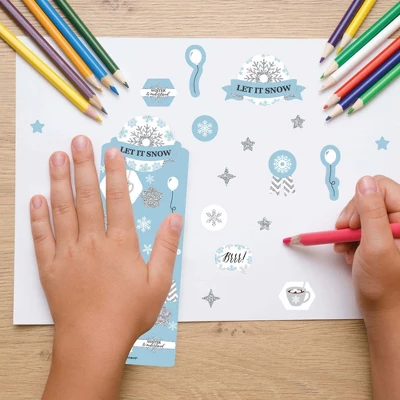 Big Dot Of Happiness Winter Wonderland - Snowflake Holiday Party And Winter Wedding Favor Kids Stickers - 16 Sheets - 256 Stickers 4 Big Dot Of Happiness Winter Wonderland - Snowflake Holiday Party And Winter Wedding Favor Kids Stickers - 16 Sheets - 256 Stickers - Image 4