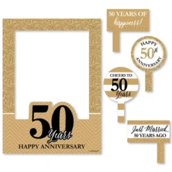 Big Dot Of Happiness We Still Do - 50th Wedding Anniversary Selfie Photo Booth Picture Frame & Props - Printed On Sturdy Material -Aurora Party Sales GUEST b13f8b0d 136b 48c7 9136 869baafb0e0c