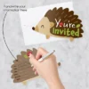 Big Dot Of Happiness Forest Hedgehogs - Shaped Fill-In Invitations - Woodland Birthday Party Or Baby Shower Invitation Cards With Envelopes - 12 Ct