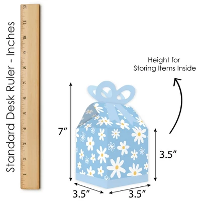 Big Dot Of Happiness Blue Daisy Flowers - Square Favor Gift Boxes - Floral Party Bow Boxes - Set Of 12 5 Big Dot Of Happiness Blue Daisy Flowers - Square Favor Gift Boxes - Floral Party Bow Boxes - Set Of 12 - Image 5