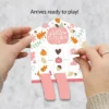Big Dot Of Happiness Girl Little Pumpkin - Fall Birthday Party Or Baby Shower Game Pickle Cards - Pull Tabs 3-in-a-Row - Set Of 12