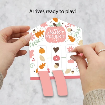 Big Dot Of Happiness Girl Little Pumpkin - Fall Birthday Party Or Baby Shower Game Pickle Cards - Pull Tabs 3-in-a-Row - Set Of 12 1 Big Dot Of Happiness Girl Little Pumpkin - Fall Birthday Party Or Baby Shower Game Pickle Cards - Pull Tabs 3-in-a-Row - Set Of 12