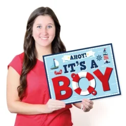 Big Dot Of Happiness Ahoy It's A Boy - Paper Nautical Baby Shower Coloring Sheets - Activity Placemats - Set Of 16 -Aurora Party Sales GUEST b25f5740 0cc4 4a3f 9b01 1611d7aae30e