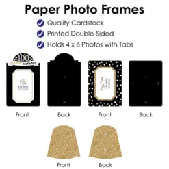 Big Dot Of Happiness Adult 100th Birthday - Gold - Birthday Party 4x6 Picture Display - Paper Photo Frames - Set Of 12 -Aurora Party Sales GUEST b2a84401 0b00 4415 baf6 4db46c1b18b6