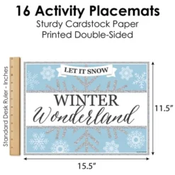 Big Dot Of Happiness Winter Wonderland - Paper Snowflake Holiday Party And Winter Wedding Coloring Sheets - Activity Placemats - Set Of 16 -Aurora Party Sales GUEST b36a892b c762 4a84 9f16 a78a9b4002a4