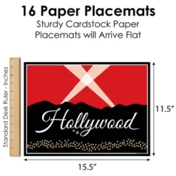 Big Dot Of Happiness Red Carpet Hollywood - Party Table Decorations - Movie Night Party Placemats - Set Of 16 -Aurora Party Sales GUEST b384815f ac76 4ae6 aee9 41c541c81539