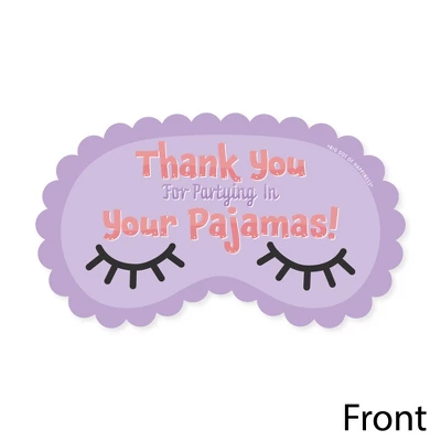 Big Dot Of Happiness Pajama Slumber Party - Shaped Thank You Cards - Girls Sleepover Birthday Party Thank You Note Cards With Envelopes - Set Of 12 2 Big Dot Of Happiness Pajama Slumber Party - Shaped Thank You Cards - Girls Sleepover Birthday Party Thank You Note Cards With Envelopes - Set Of 12 - Image 2