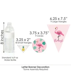 Big Dot Of Happiness Pink Flamingo - Party Like A Pineapple - Baby Shower Letter Banner Decoration - 36 Banner Cutouts And Baby Shower Banner Letters -Aurora Party Sales GUEST b3e0f47f 0ddd 432a 868d 3152d67e6a3d
