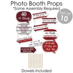 Big Dot Of Happiness We Still Do - 40th Wedding Anniversary - Banner And Photo Booth Decorations - Anniversary Party Supplies Kit - Doterrific Bundle -Aurora Party Sales GUEST b3e790d2 5a2d 4f34 ac2f 448c74a437be