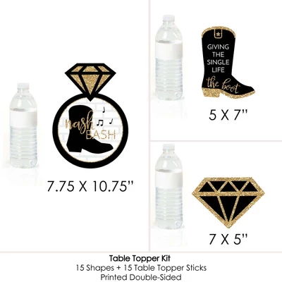 Big Dot Of Happiness Nash Bash - Nashville Bachelorette Party Centerpiece Sticks - Table Toppers - Set Of 15 6 Big Dot Of Happiness Nash Bash - Nashville Bachelorette Party Centerpiece Sticks - Table Toppers - Set Of 15 - Image 6