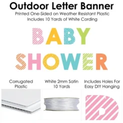 Big Dot Of Happiness Colorful Baby Shower - Large Gender Neutral Party Decorations - Baby Shower - Outdoor Letter Banner 8 Big Dot Of Happiness Colorful Baby Shower - Large Gender Neutral Party Decorations - Baby Shower - Outdoor Letter Banner -Aurora Party Sales GUEST b49edb73 6d9c 4931 9b49 6d9ae507d8fd