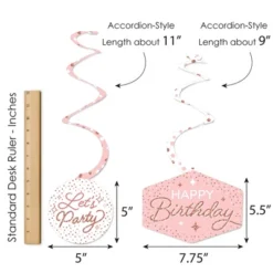 Big Dot Of Happiness Pink Rose Gold Birthday - Happy Birthday Party Hanging Decor - Party Decoration Swirls - Set Of 40 10 Big Dot Of Happiness Pink Rose Gold Birthday - Happy Birthday Party Hanging Decor - Party Decoration Swirls - Set Of 40 -Aurora Party Sales GUEST b561fa01 7ae0 4968 a9cc 31aa8f23fb11