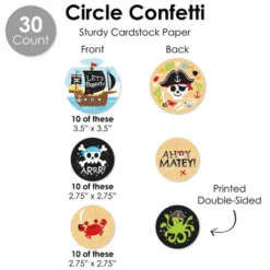 Big Dot Of Happiness Pirate Ship Adventures - Skull Birthday Party Supplies Decoration Kit - Decor Galore Party Pack - 51 Pieces -Aurora Party Sales GUEST b583625c 0ca5 40e1 ab5d fffdb4aed585