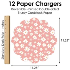 Big Dot Of Happiness Pink Daisy Flowers - Floral Party Round Table Decorations - Paper Chargers - Place Setting For 12 -Aurora Party Sales GUEST b589be75 2576 469a 8427 830d0a440b22