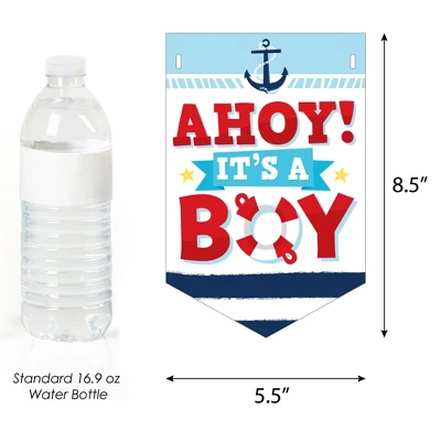 Big Dot Of Happiness Ahoy It's A Boy - Nautical Baby Shower Bunting Banner - Party Decorations - Welcome Baby 1 Big Dot Of Happiness Ahoy It's A Boy - Nautical Baby Shower Bunting Banner - Party Decorations - Welcome Baby