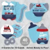 Big Dot Of Happiness Railroad Party Crossing - 4 Steam Train Baby Shower Games - 10 Cards Each - Gamerific Bundle