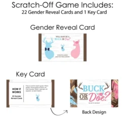 Big Dot Of Happiness Boy Buck Or Doe - Hunting Gender Reveal Scratch Off Cards - Baby Shower Game - 22 Count 6 Big Dot Of Happiness Boy Buck Or Doe - Hunting Gender Reveal Scratch Off Cards - Baby Shower Game - 22 Count -Aurora Party Sales GUEST b6af208e baa3 4360 8953 8875a0b6c901