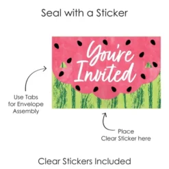 Big Dot Of Happiness Sweet Watermelon - Fill-In Cards - Fruit Party Fold And Send Invitations - Set Of 8 -Aurora Party Sales GUEST b728dc31 d800 4a2c 84d8 204b4af4f0ad