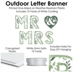 Big Dot Of Happiness Boho Botanical Bride - Greenery Bridal Shower And Wedding Party Decorations - Mr And Mrs - Outdoor Letter Banner -Aurora Party Sales GUEST b72b4a9d de9f 4b10 9541 a881b0b3f956