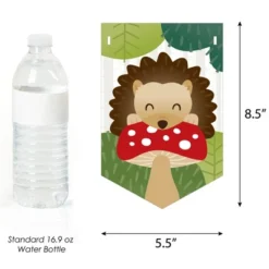 Big Dot Of Happiness Forest Hedgehogs - Woodland Baby Shower Bunting Banner - Party Decorations - Welcome Baby