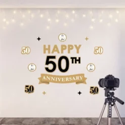 Big Dot Of Happiness We Still Do - 50th Wedding Anniversary - Peel And Stick Anniversary Party Decoration - Wall Decals Backdrop -Aurora Party Sales GUEST b75c4df9 e33f 415e 9b96 c8cc76f5b272