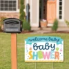 Big Dot Of Happiness Colorful Baby Shower - Gender Neutral Party Yard Sign Lawn Decorations - Welcome Baby Party Yardy Sign