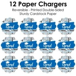 Big Dot Of Happiness Blue Grad - Best Is Yet To Come - Royal Blue Graduation Party Round Table Decorations - Paper Chargers - Place Setting For 12 -Aurora Party Sales GUEST b81ce7f6 bd21 43cf 8aa1 038f824bf4db