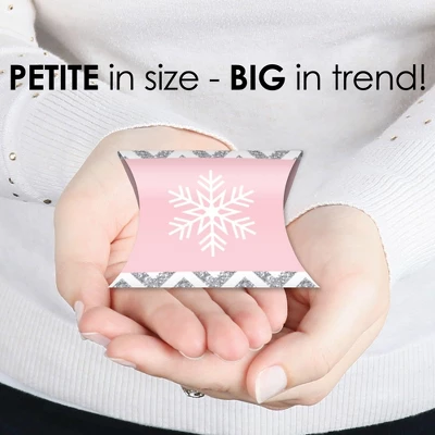 Big Dot Of Happiness Pink Winter Wonderland - Favor Gift Boxes - Holiday Snowflake Birthday Party And Baby Shower Petite Pillow Boxes - Set Of 20 2 Big Dot Of Happiness Pink Winter Wonderland - Favor Gift Boxes - Holiday Snowflake Birthday Party And Baby Shower Petite Pillow Boxes - Set Of 20 - Image 2