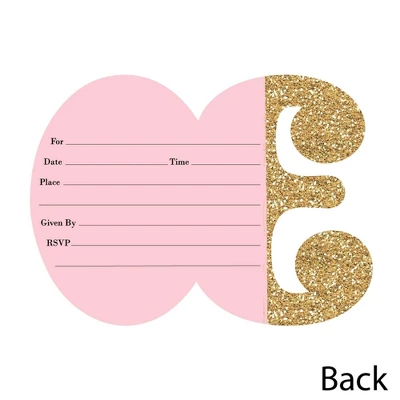 Big Dot Of Happiness Chic 30th Birthday - Pink, Black And Gold - Shaped Fill-in Invites - Birthday Party Invitation Cards With Envelopes - Set Of 12 3 Big Dot Of Happiness Chic 30th Birthday - Pink, Black And Gold - Shaped Fill-in Invites - Birthday Party Invitation Cards With Envelopes - Set Of 12 - Image 3