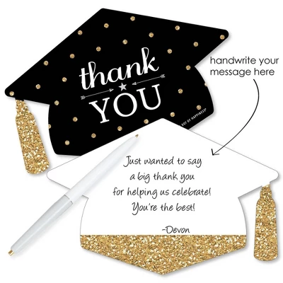 Big Dot Of Happiness Gold - Tassel Worth The Hassle - Shaped Thank You Cards - Graduation Party Thank You Note Cards With Envelopes - Set Of 12 1 Big Dot Of Happiness Gold - Tassel Worth The Hassle - Shaped Thank You Cards - Graduation Party Thank You Note Cards With Envelopes - Set Of 12