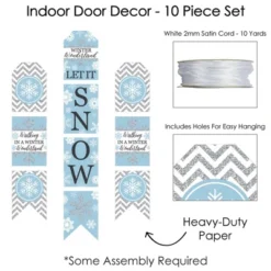 Big Dot Of Happiness Winter Wonderland - Hanging Vertical Paper Door Banners - Snowflake Holiday Party & Winter Wedding Wall Kit - Indoor Door Decor -Aurora Party Sales GUEST b9324066 70e3 4d10 8d7d d6e84656dfc9