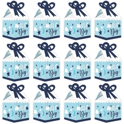 Big Dot Of Happiness It's A Boy - Square Favor Gift Boxes - Blue Baby Shower Bow Boxes - Set Of 12 3 Big Dot Of Happiness It's A Boy - Square Favor Gift Boxes - Blue Baby Shower Bow Boxes - Set Of 12 - Image 3