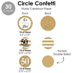 Big Dot Of Happiness We Still Do - 50th Wedding Anniversary - Anniversary Party Supplies Decoration Kit - Decor Galore Party Pack - 51 Pieces -Aurora Party Sales GUEST b9868fec 1792 4b49 be4c b81d5e727f66