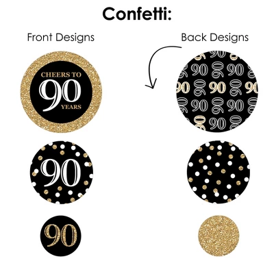 Big Dot Of Happiness Adult 90th Birthday - Gold - Birthday Party Decor And Confetti - Terrific Table Centerpiece Kit - Set Of 30 4 Big Dot Of Happiness Adult 90th Birthday - Gold - Birthday Party Decor And Confetti - Terrific Table Centerpiece Kit - Set Of 30 - Image 4