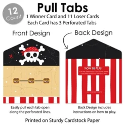 Big Dot Of Happiness Pirate Ship Adventures - Skull Birthday Party Game Pickle Cards - Pull Tabs 3-in-a-Row - Set Of 12 -Aurora Party Sales GUEST ba6fcd21 de56 4e6e 95f7 e5bc5e4ae6ef