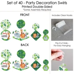 Big Dot Of Happiness Jungle Party Animals - Safari Zoo Animal Birthday Party Or Baby Shower Hanging Decor - Party Decoration Swirls - Set Of 40 9 Big Dot Of Happiness Jungle Party Animals - Safari Zoo Animal Birthday Party Or Baby Shower Hanging Decor - Party Decoration Swirls - Set Of 40 -Aurora Party Sales GUEST ba7fc2ca ec27 4ce5 af99 efd1fd9ca023