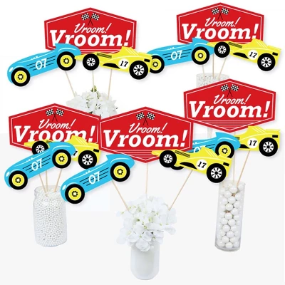 Big Dot Of Happiness Let's Go Racing - Racecar - Race Car Birthday Party Or Baby Shower Centerpiece Sticks - Table Toppers - Set Of 15 1 Big Dot Of Happiness Let's Go Racing - Racecar - Race Car Birthday Party Or Baby Shower Centerpiece Sticks - Table Toppers - Set Of 15