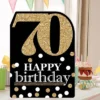 Big Dot Of Happiness Adult 70th Birthday - Gold - Happy Birthday Giant Greeting Card - Big Shaped Jumborific Card