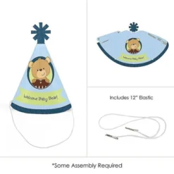 Big Dot Of Happiness Baby Boy Teddy Bear - Mini Cone Baby Shower Party Hats - Small Little Party Hats - Set Of 8 -Aurora Party Sales GUEST bb88131c aa19 4e35 b05a f0a7b8d944a4