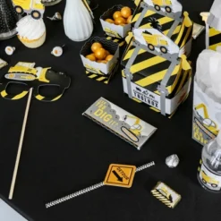 Big Dot Of Happiness Dig It - Construction Party Zone - Paper Straw Decor - Baby Shower Or Birthday Party Striped Decorative Straws - Set Of 24 -Aurora Party Sales GUEST bc1627d0 c497 484e be49 9631485b00cc