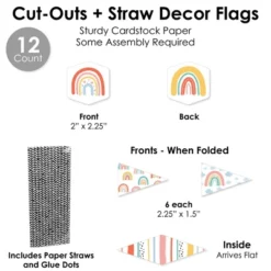 Big Dot Of Happiness Hello Rainbow - DIY Boho Baby Shower And Birthday Party Sweet Treats Signs - Snack Bar Decorations Kit - 50 Pieces -Aurora Party Sales GUEST bc31748f ce54 4d0c b0fe d89450f54df0