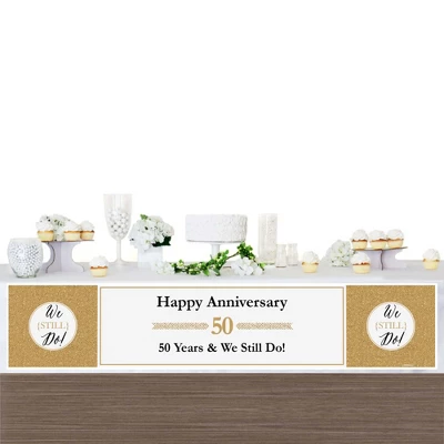 Big Dot Of Happiness We Still Do - 50th Wedding Anniversary Party Decorations Party Banner 2 Big Dot Of Happiness We Still Do - 50th Wedding Anniversary Party Decorations Party Banner - Image 2