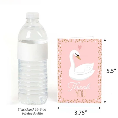 Big Dot Of Happiness Swan Soiree - White Swan Baby Shower Or Birthday Party Thank You Cards (8 Count) 2 Big Dot Of Happiness Swan Soiree - White Swan Baby Shower Or Birthday Party Thank You Cards (8 Count) - Image 2