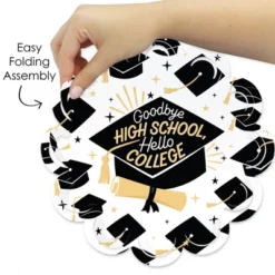 Big Dot Of Happiness Goodbye High School, Hello College - Graduation Party Round Table Decorations - Paper Chargers - Place Setting For 12 -Aurora Party Sales GUEST be63a02e 0302 45be b2cd acf5129c4699