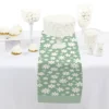 Big Dot Of Happiness Sage Green Daisy Flowers - Petite Floral Party Paper Table Runner - 12 X 60 Inches