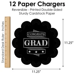 Big Dot Of Happiness Graduation Cheers - Graduation Party Round Table Decorations - Paper Chargers - Place Setting For 12 -Aurora Party Sales GUEST beae5b07 3915 403b 828e a93a73eeabde