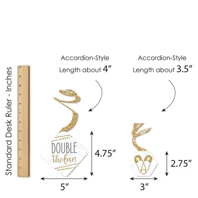 Big Dot Of Happiness It's Twins - Gold Twins Baby Shower Hanging Decor - Party Decoration Swirls - Set Of 40 6 Big Dot Of Happiness It's Twins - Gold Twins Baby Shower Hanging Decor - Party Decoration Swirls - Set Of 40 - Image 6