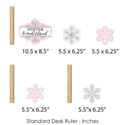 Big Dot Of Happiness Pink Winter Wonderland - Holiday Snowflake Birthday Party & Baby Shower Centerpiece Sticks - Showstopper Table Toppers -35 Pieces -Aurora Party Sales GUEST bf63c82c 012e 42a2 b9ea d473b12ba339