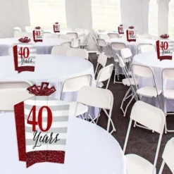 Big Dot Of Happiness We Still Do - 40th Wedding Anniversary - Table Decorations - Anniversary Party Fold And Flare Centerpieces - 10 Count -Aurora Party Sales GUEST bf67ebb8 9f0c 4d01 97a8 c935a08a0636